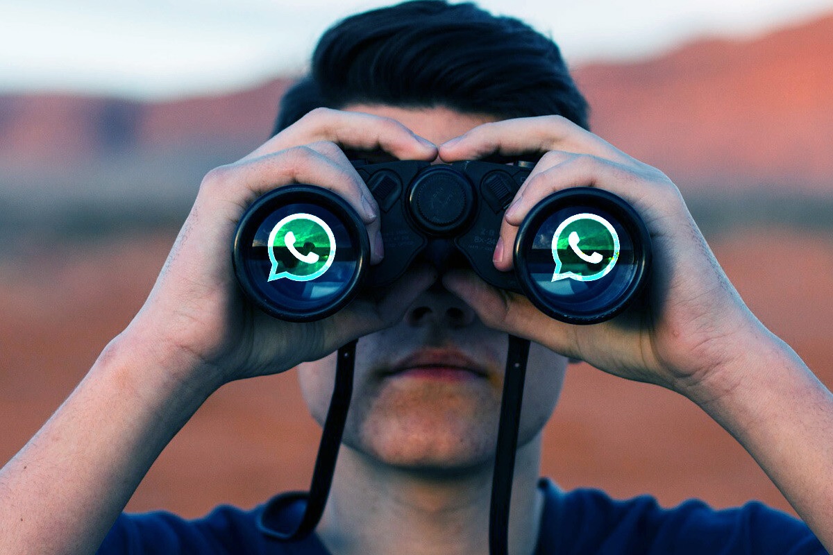 person spying on whatsapp